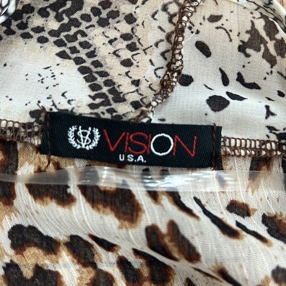 Vision Woman’s Animal Print Cardigan Size M - Picture 3 of 6